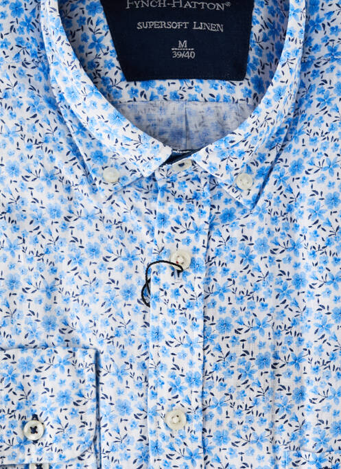 Chemise manches longues bleu FYNCH-HATTON homme