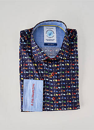 Chemise manches longues imprimé fantaisie bleu A FISH NAMED FRED homme