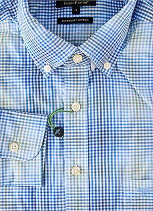 Chemise manches longues coupe droite bleu FYNCH-HATTON homme