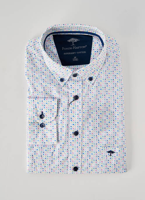 Chemise manches longues imprimé fantaisie blanc FYNCH-HATTON homme