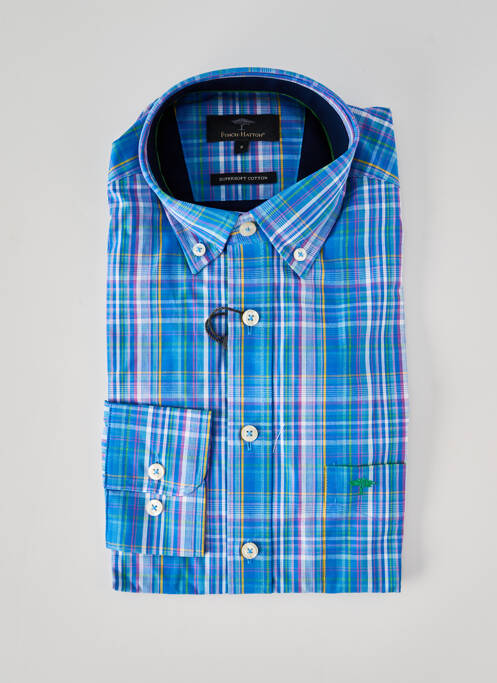 Chemise manches longues coupe droite bleu FYNCH-HATTON homme