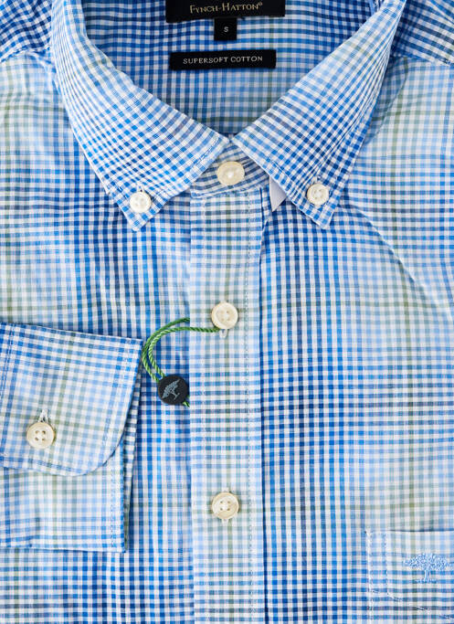 Chemise manches longues coupe droite bleu FYNCH-HATTON homme