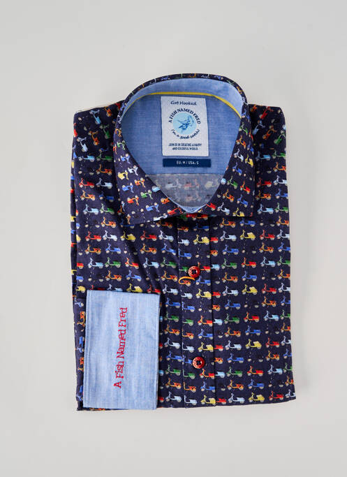 Chemise manches longues bleu A FISH NAMED FRED homme