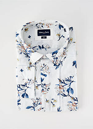 Chemise manches longues imprimé fantaisie blanc EDEN PARK homme