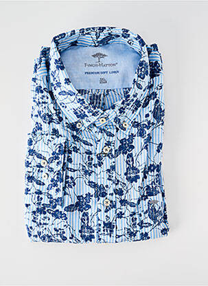 Chemise manches longues imprimé fantaisie bleu FYNCH-HATTON homme