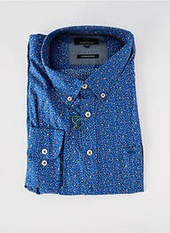 Chemise manches longues imprimé fantaisie bleu FYNCH-HATTON homme
