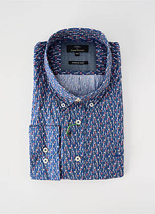 Chemise manches longues imprimé fantaisie bleu FYNCH-HATTON homme