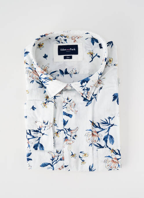 Chemise manches longues imprimé fantaisie blanc EDEN PARK homme