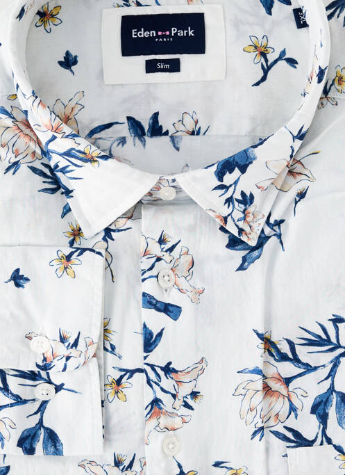 Chemise manches longues imprimé fantaisie blanc EDEN PARK homme
