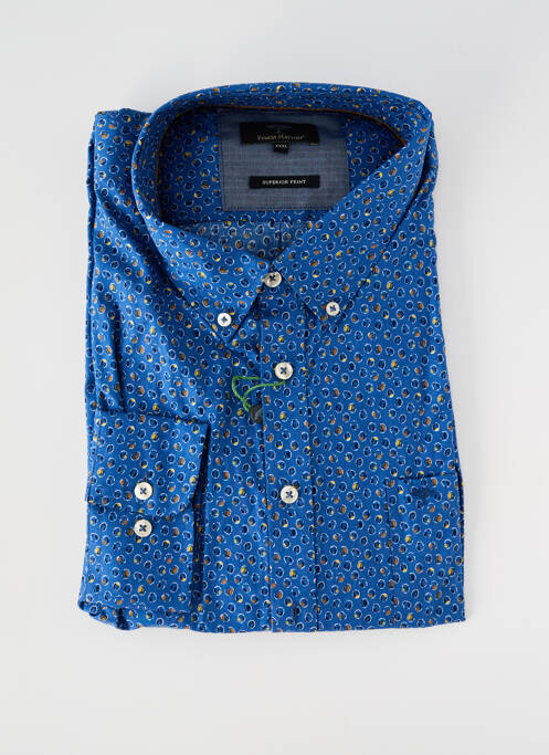 Chemise manches longues imprimé fantaisie bleu FYNCH-HATTON homme