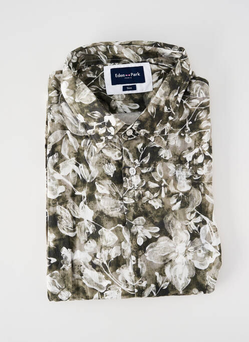 Chemise manches longues vert EDEN PARK homme