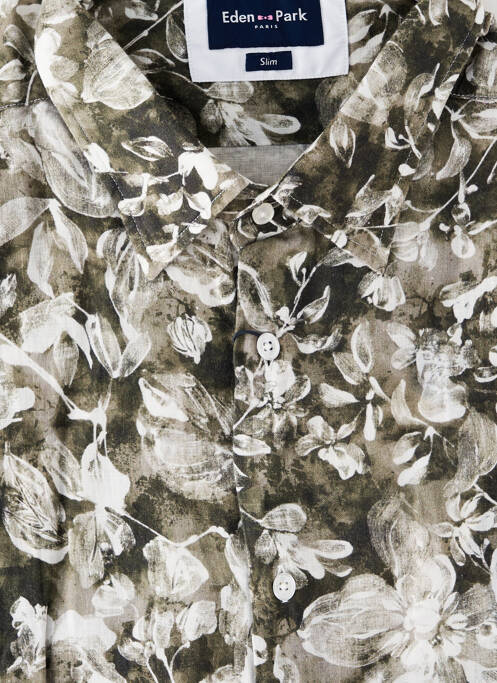 Chemise manches longues vert EDEN PARK homme