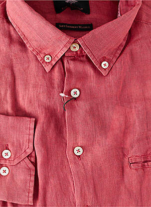 Chemise manches longues coupe droite rouge FYNCH-HATTON homme