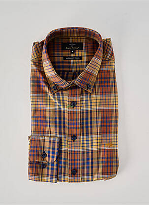Chemise manches longues coupe droite marron FYNCH-HATTON homme