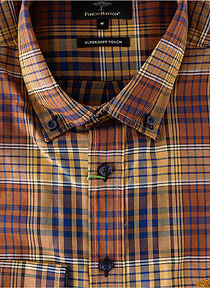 Chemise manches longues coupe droite marron FYNCH-HATTON homme