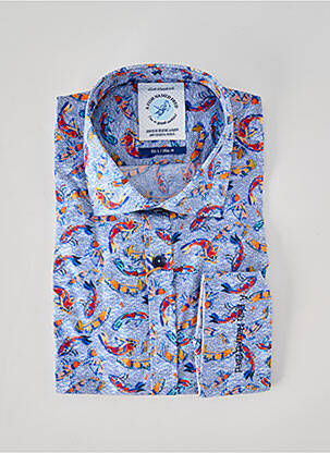 Chemise manches longues imprimé fantaisie bleu A FISH NAMED FRED homme