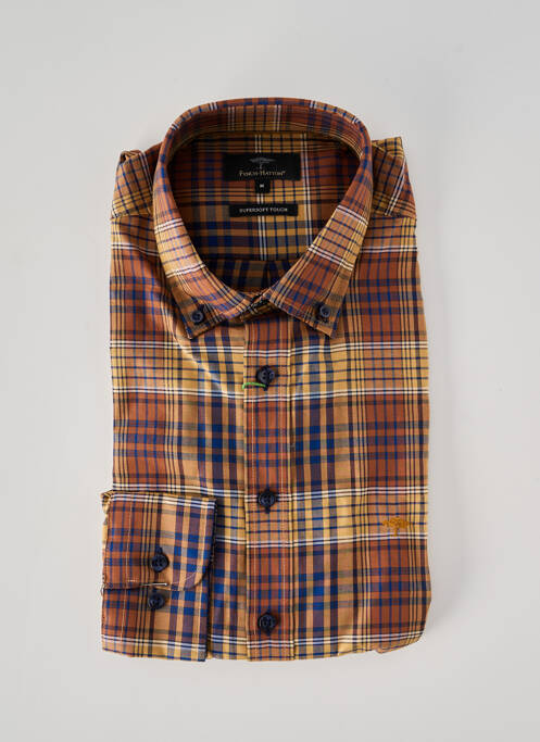Chemise manches longues coupe droite marron FYNCH-HATTON homme