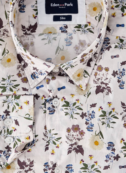 Chemise manches longues blanc EDEN PARK homme