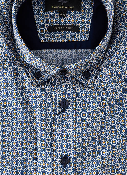 Chemise manches longues bleu FYNCH-HATTON homme