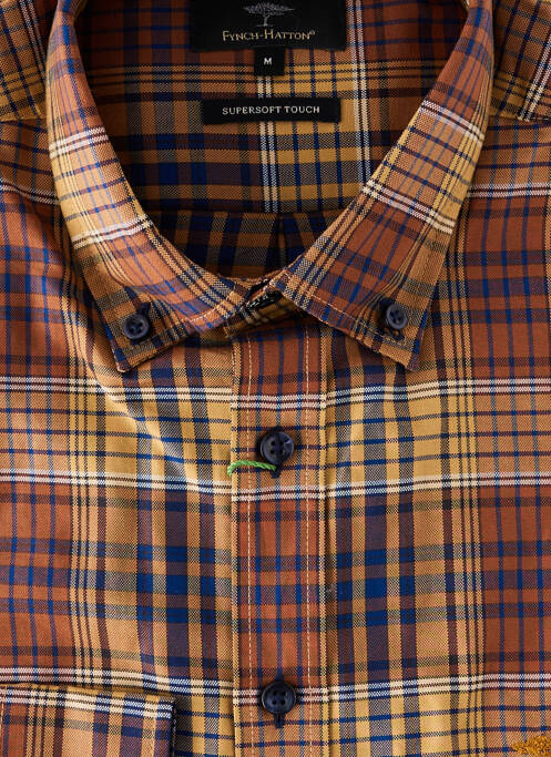 Chemise manches longues marron FYNCH-HATTON homme