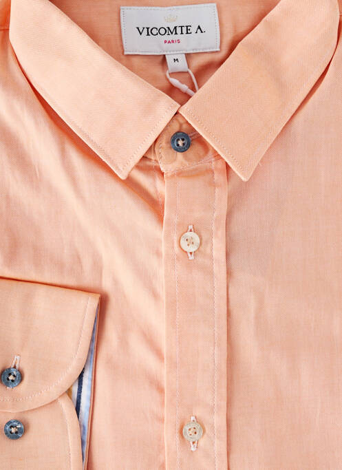 Chemise manches longues orange VICOMTEA homme
