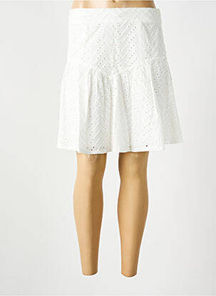 Jupe courte coupe droite blanc GRACE & MILA femme