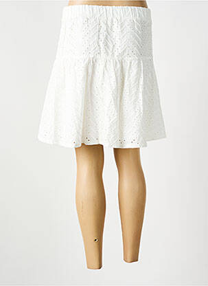 Jupe courte coupe droite blanc GRACE & MILA femme