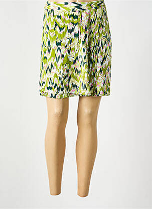 Jupe courte fermeture zippée au dos vert VILA femme