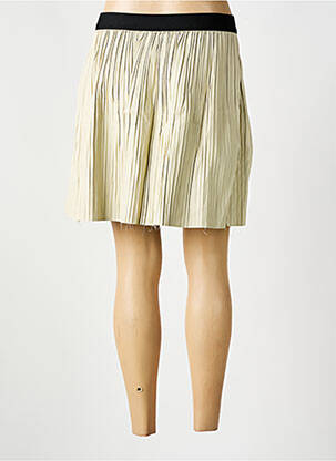 Jupe courte coupe droite beige LUCY & CO femme