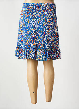 Jupe courte coupe droite bleu IN APRIL 1986 femme
