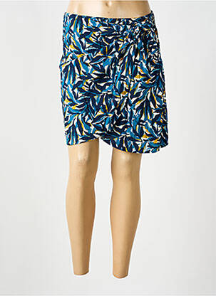 Jupe courte coupe droite bleu VILA femme