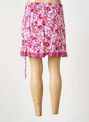 Jupe courte coupe droite rose CERISE BLUE femme