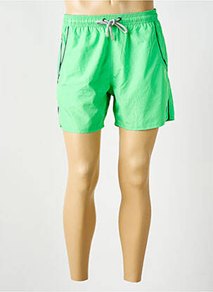 Short de bain tissage popeline vert BENSON & CHERRY homme