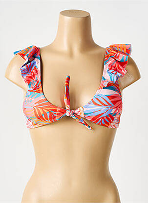 Haut de maillot de bain stretch haut soutien-gorge moulé orange MOLLY BRACKEN femme