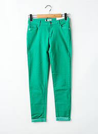 Pantalon slim stretch taille normale vert MORGAN femme