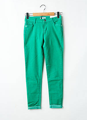 Pantalon slim stretch taille normale vert MORGAN femme