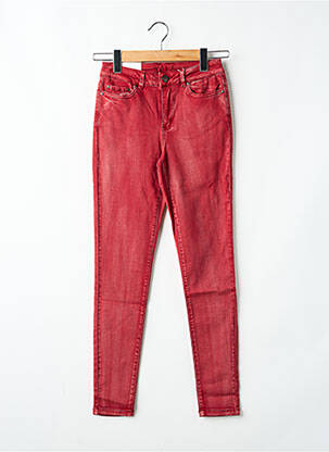 Jeans skinny taille normale taille normale rouge VILA femme
