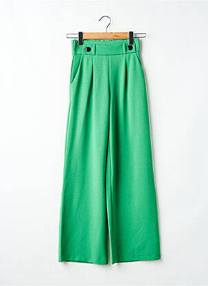 Pantalon large tissage popeline taille normale vert JDY femme
