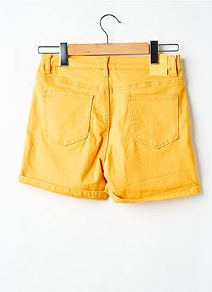Short tissage denim taille haute jaune NINA CARTER femme