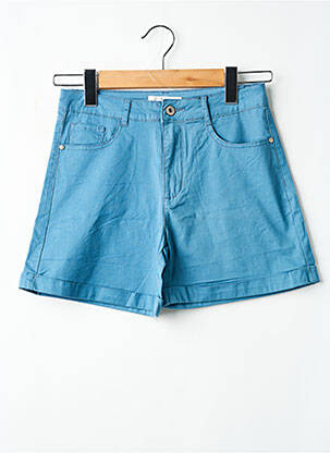 Short fermeture zippée sous rabat boutonné taille normale bleu SARAH JOHN femme