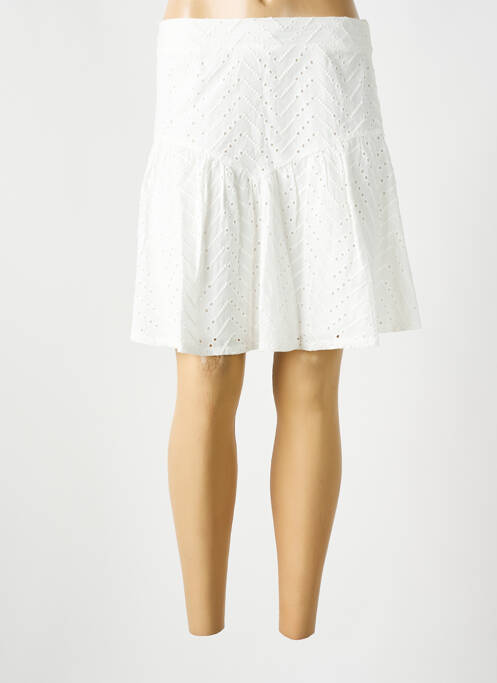 Jupe courte blanc GRACE & MILA pour femme