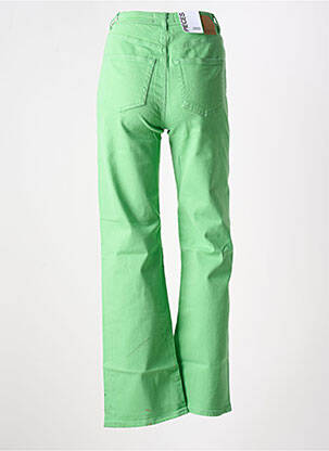 Jeans coupe large stretch taille haute vert PIECES femme