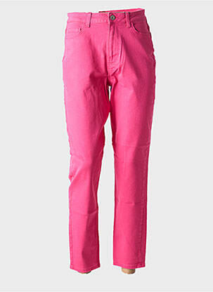 Jean coupe mom poches taille haute rose PIECES femme