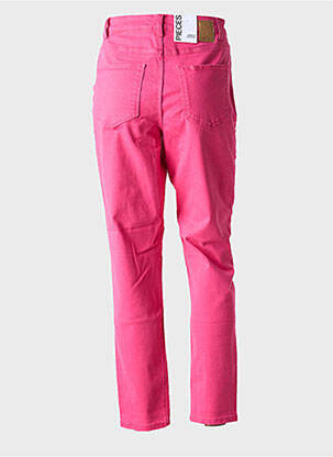 Jean coupe mom poches taille haute rose PIECES femme
