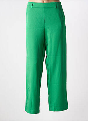 Pantalon droit tissage crêpe taille normale vert NOUGAT femme