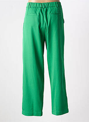 Pantalon droit tissage crêpe taille normale vert NOUGAT femme