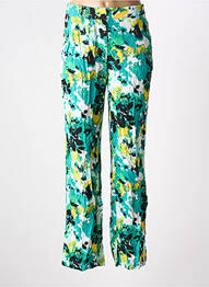 Pantalon droit tissage popeline vert VILA femme