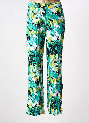 Pantalon droit tissage popeline vert VILA femme