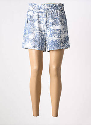Short tissage denim taille haute bleu DROLE DE COPINE femme