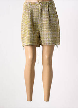 Short taille à pinces taille normale jaune TIFFOSI femme